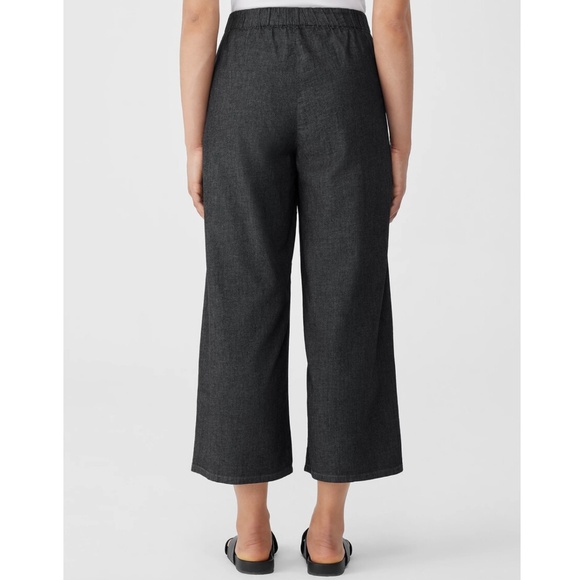 NWOT Eileen Fisher Airy Organic Cotton Twill Wide-Leg Pant Medium - Picture 3 of 15